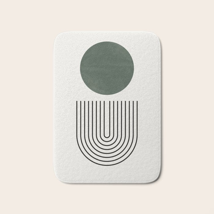 Retro Geo Composition Bath Mat Gallery Image 1