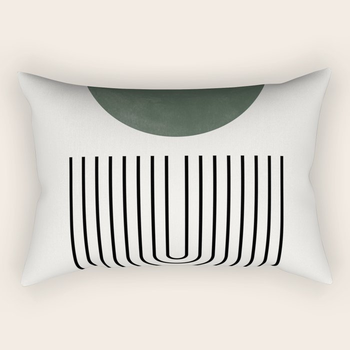 Retro Geo Composition Rectangular Pillow Gallery Image 2