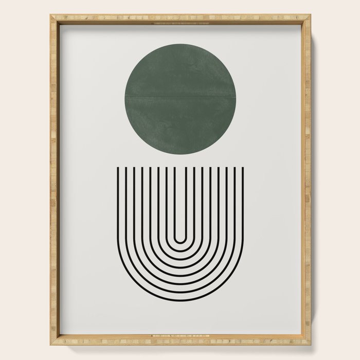 Retro Geo Composition Serving Tray Gallery Image 1