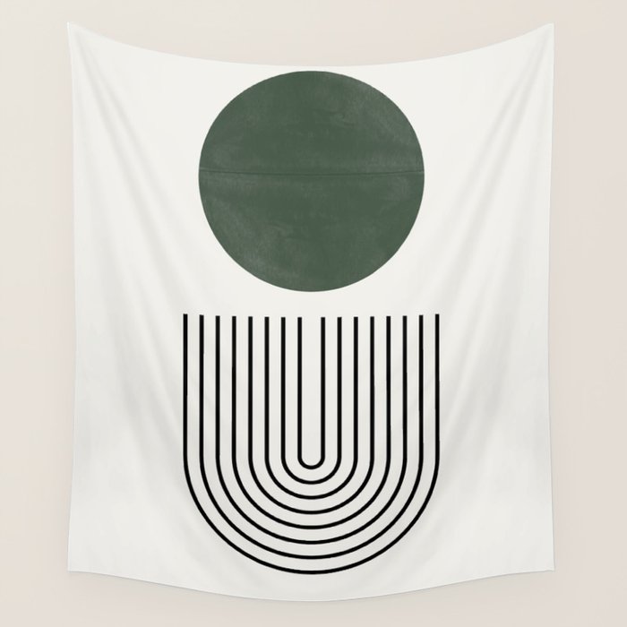 Retro Geo Composition Wall Tapestry Gallery Image 4