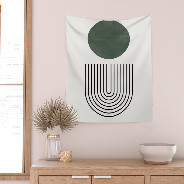Retro Geo Composition Wall Tapestry Gallery Image 2