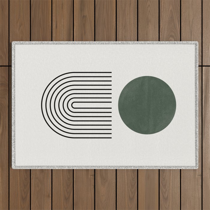Retro Geo Composition Outdoor Rug Gallery Image 1