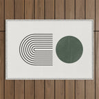 Retro Geo Composition Outdoor Rug Gallery Image 1