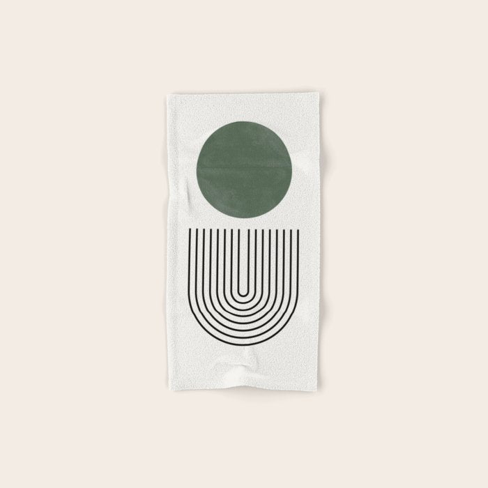 Retro Geo Composition Bath Towel Gallery Image 1