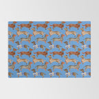 Dachshunds - Cornflower Blue Palette Rug Gallery Image 2