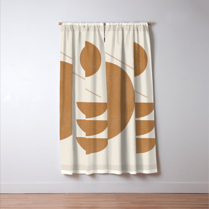 Modern Abstract Minimal Shapes 187/3 Window Curtain Gallery Image 3