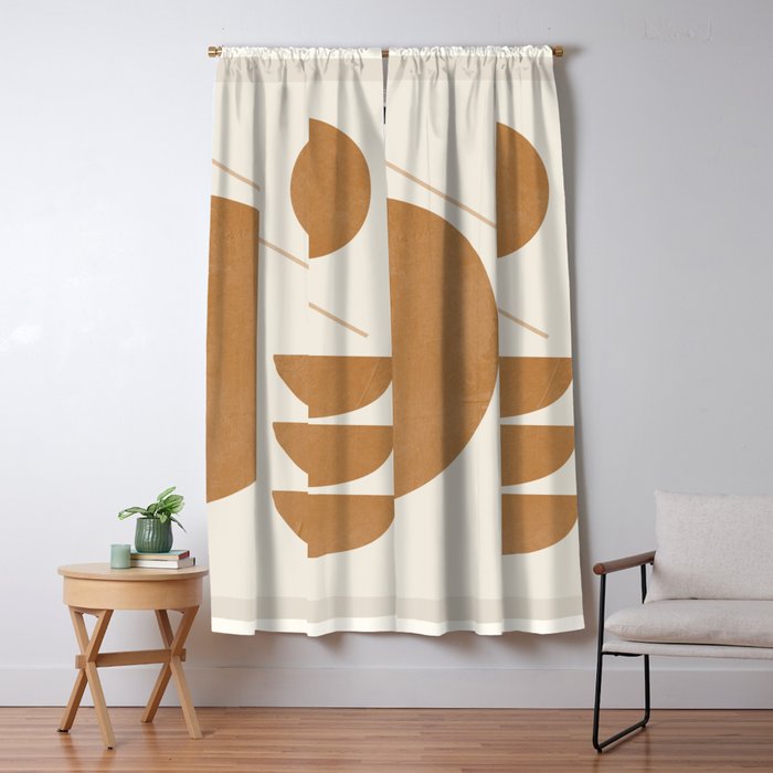 Modern Abstract Minimal Shapes 187/3 Window Curtain Gallery Image 5