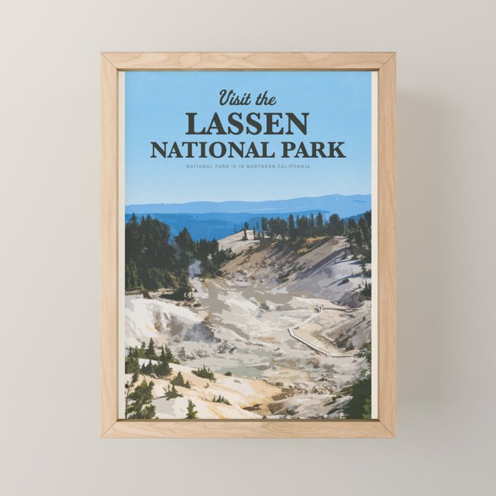 Visit the Lassen National Park Mini Art Print Gallery Image 1