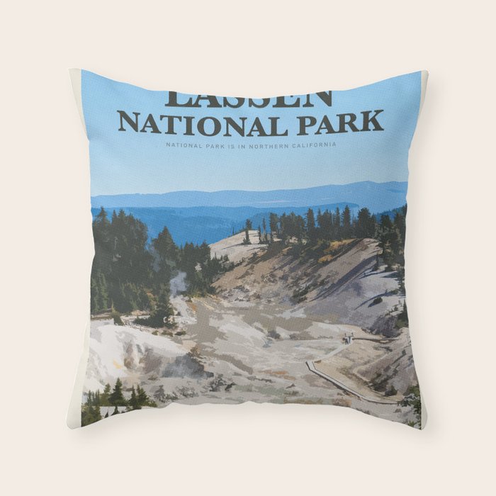 Visit the Lassen National Park Throw Pillow Gallery Image 6