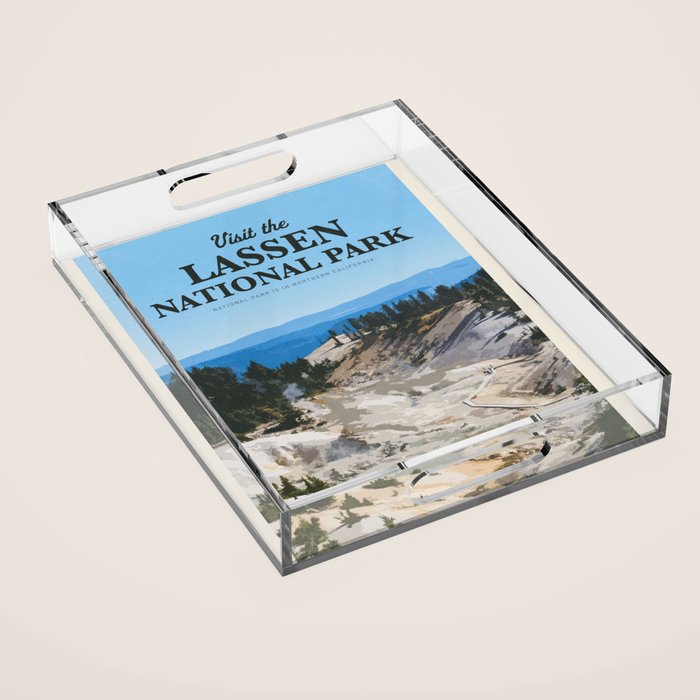 Visit the Lassen National Park Acrylic Tray Gallery Image 1