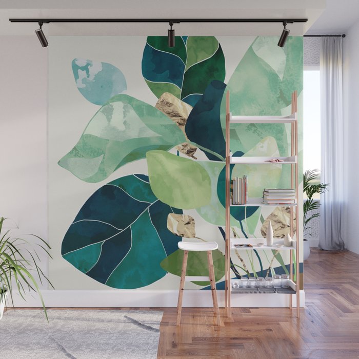 Indigo Plant II Wall Mural Gallery Image 1