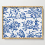 Royal Blue Toile de Jouy Serving Tray Gallery Image 1