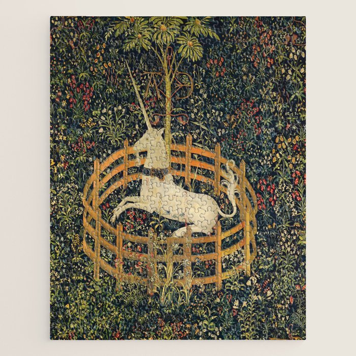 The Unicorn in Captivity (from the Unicorn Tapestries) 1495â1505 Jigsaw Puzzle Gallery Image 1