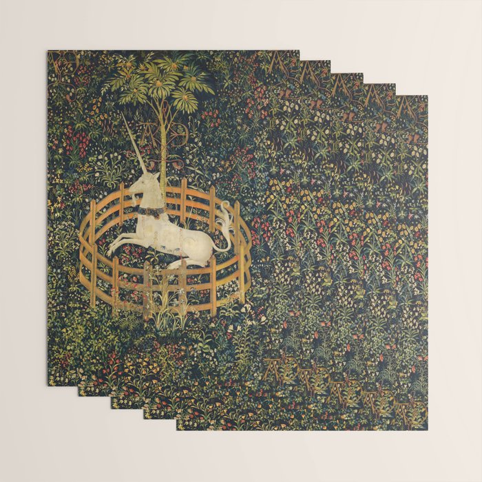 The Unicorn in Captivity (from the Unicorn Tapestries) 1495-1505 Wrapping Paper Gallery Image 3