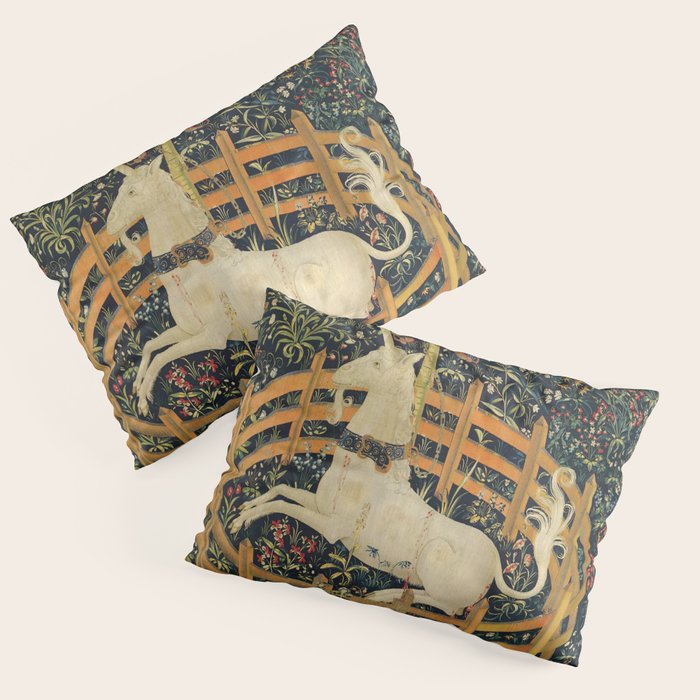 The Unicorn in Captivity (from the Unicorn Tapestries) 1495-1505 Pillow Sham Gallery Image 3