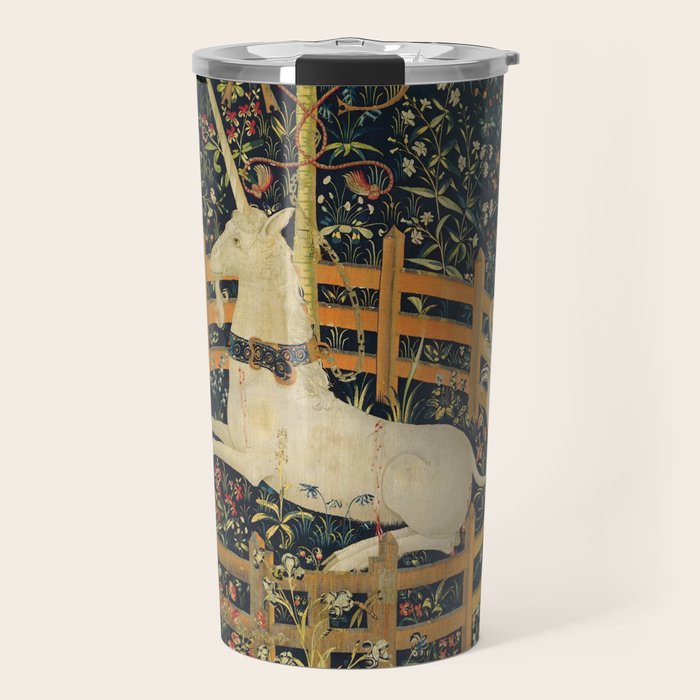 The Unicorn in Captivity (from the Unicorn Tapestries) 1495-1505 Travel Mug Gallery Image 1