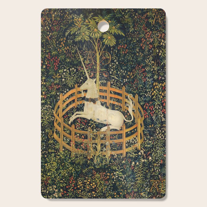 The Unicorn in Captivity (from the Unicorn Tapestries) 1495-1505 Cutting Board Gallery Image 1
