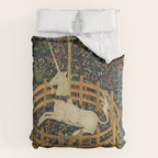 The Unicorn in Captivity (from the Unicorn Tapestries) 1495-1505 Duvet Cover Gallery Image 6