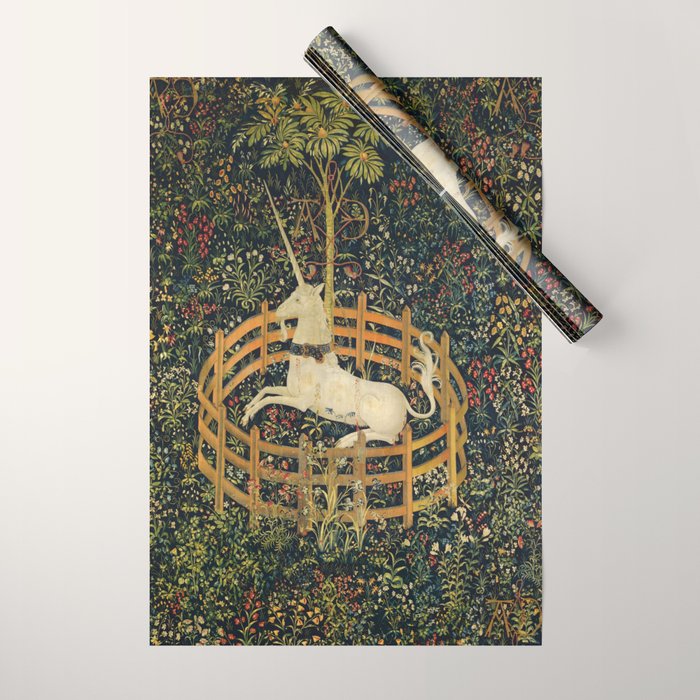 The Unicorn in Captivity (from the Unicorn Tapestries) 1495-1505 Wrapping Paper Gallery Image 1