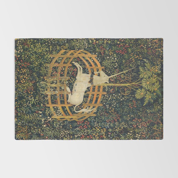 The Unicorn in Captivity (from the Unicorn Tapestries) 1495-1505 Rug Gallery Image 2
