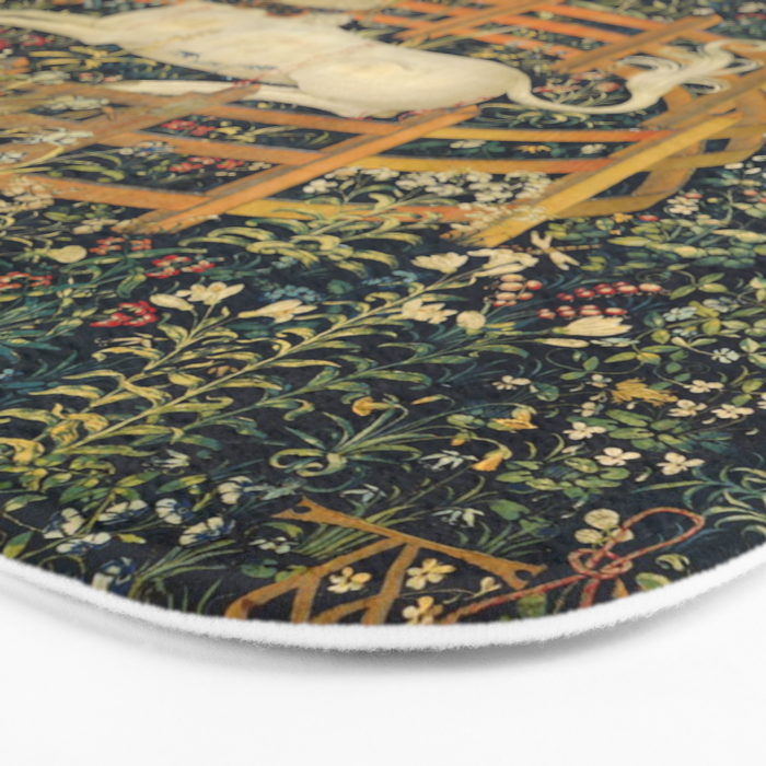 The Unicorn in Captivity (from the Unicorn Tapestries) 1495-1505 Bath Mat Gallery Image 3