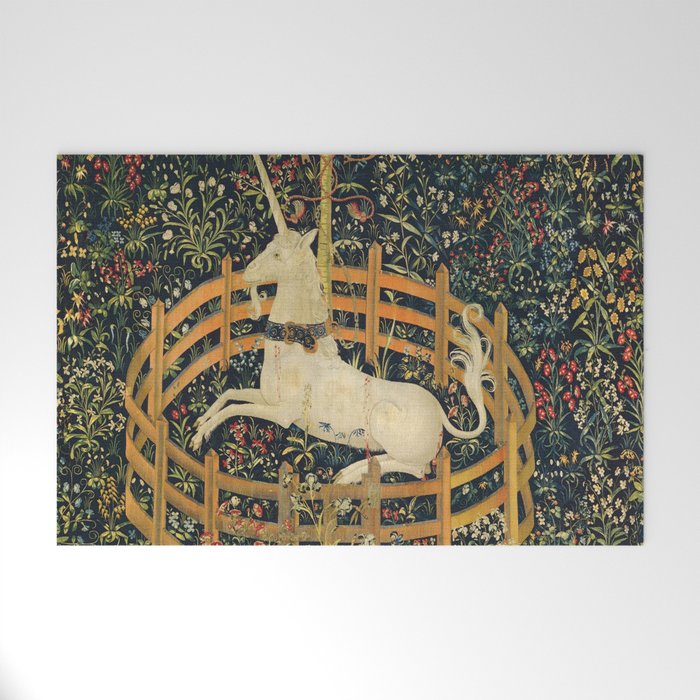 The Unicorn in Captivity (from the Unicorn Tapestries) 1495-1505 Welcome Mat Gallery Image 1