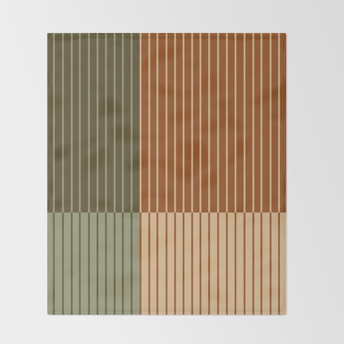Color Block Line Abstract XIV Throw Blanket Gallery Image 2