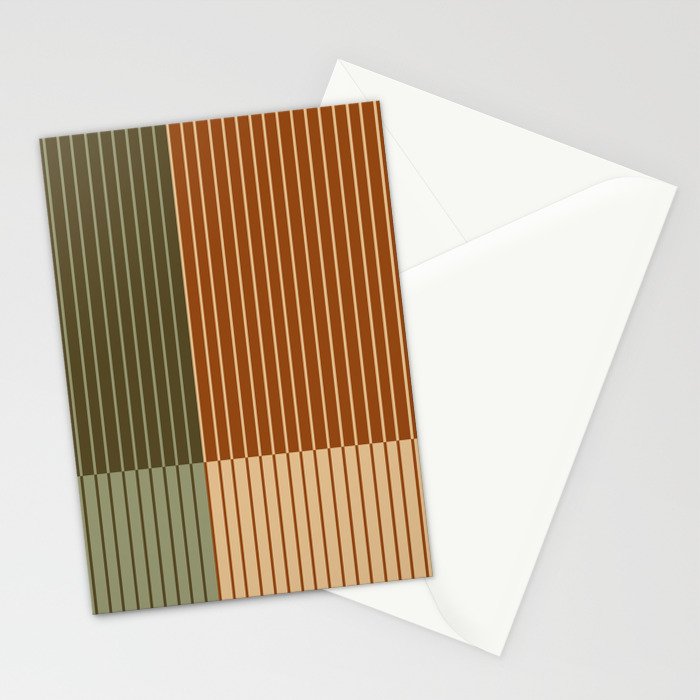 Color Block Line Abstract XIV Stationery Card Gallery Image 2