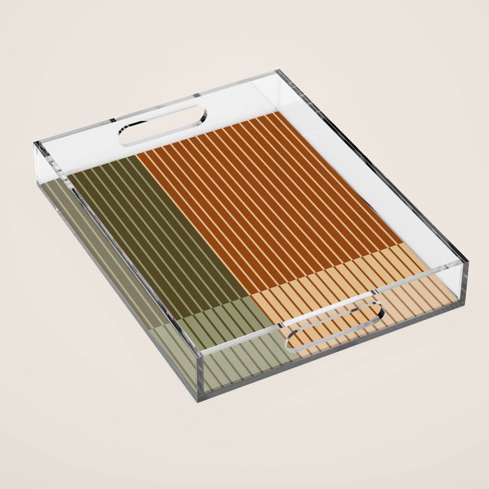 Color Block Line Abstract XIV Acrylic Tray Gallery Image 1