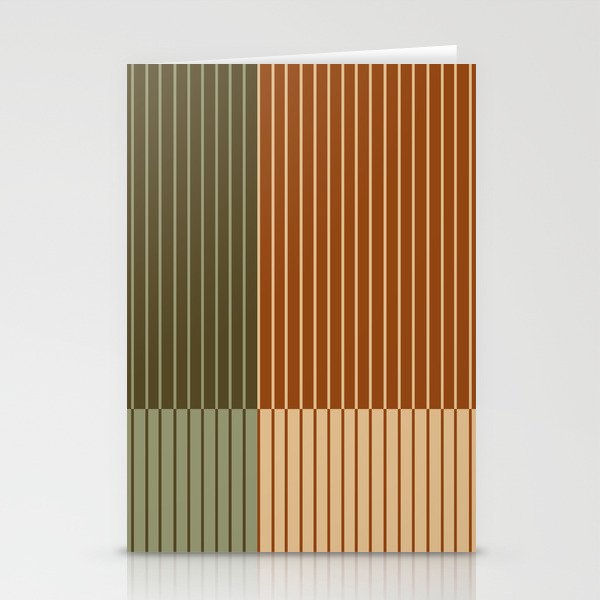 Color Block Line Abstract XIV Stationery Card Gallery Image 1