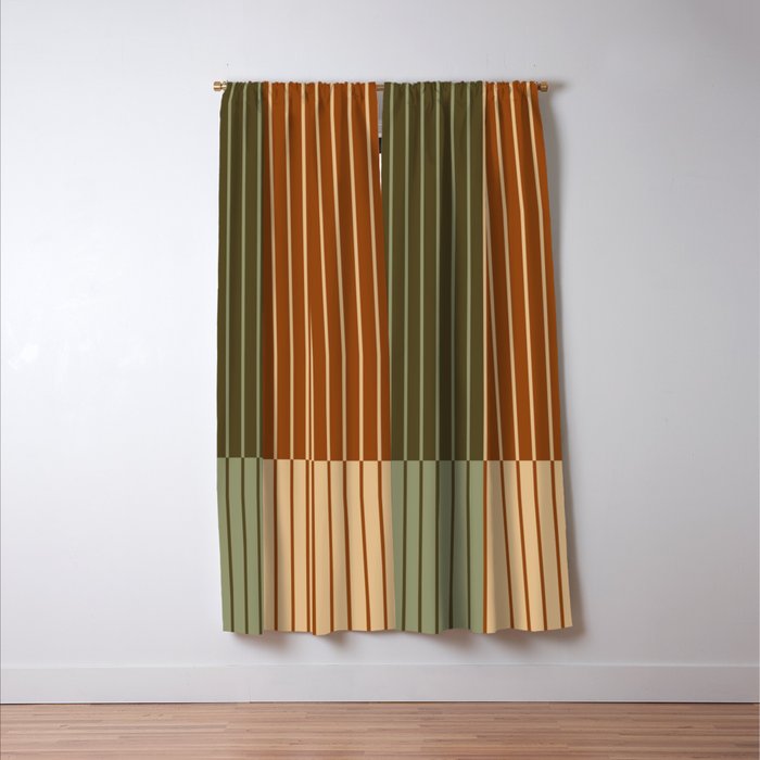 Color Block Line Abstract XIV Window Curtain Gallery Image 3