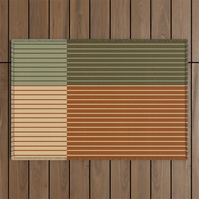 Color Block Line Abstract XIV Outdoor Rug Gallery Image 1