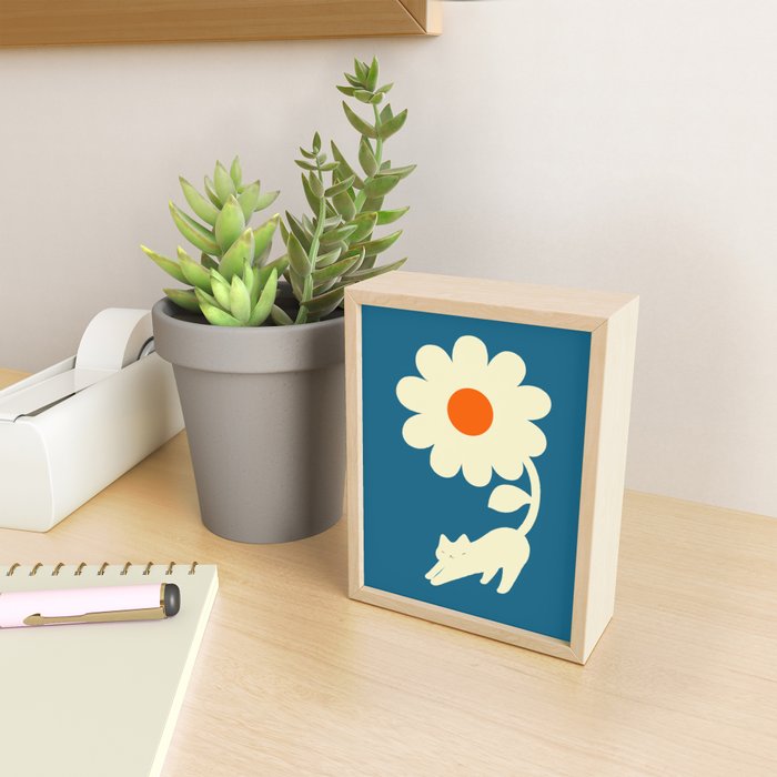 Cat and Plant 67 Mini Art Print Gallery Image 2