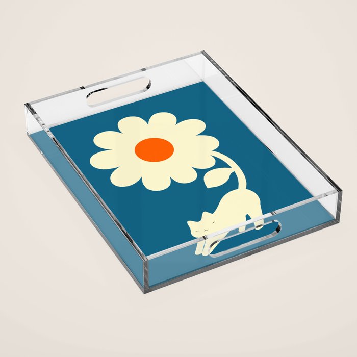 Cat and Plant 67 Acrylic Tray Gallery Image 1