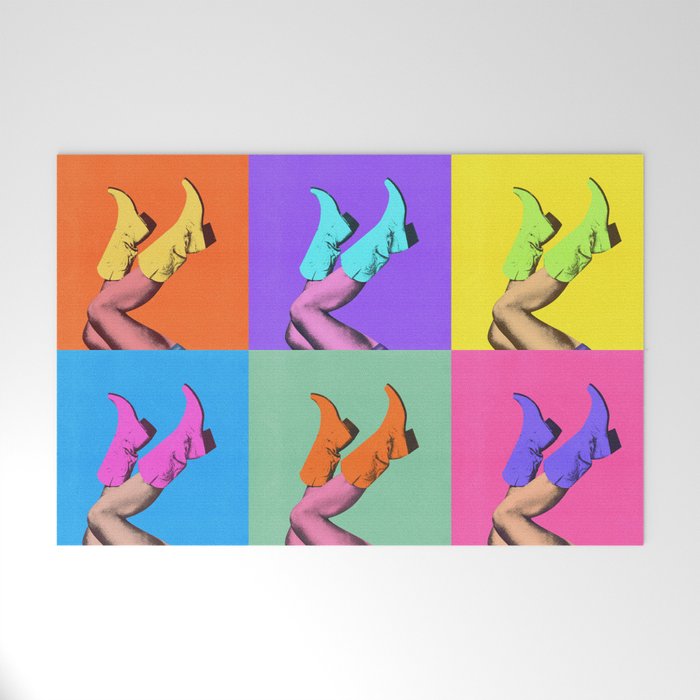 These Boots - Pop Art 1 Welcome Mat Gallery Image 1