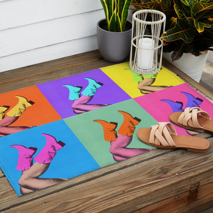 These Boots - Pop Art 1 Outdoor Rug Gallery Image 2