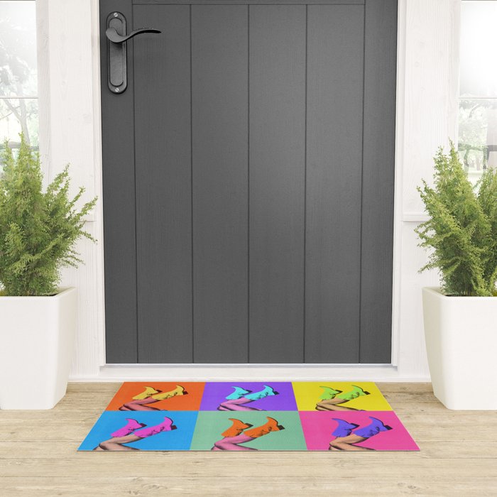 These Boots - Pop Art 1 Welcome Mat Gallery Image 3