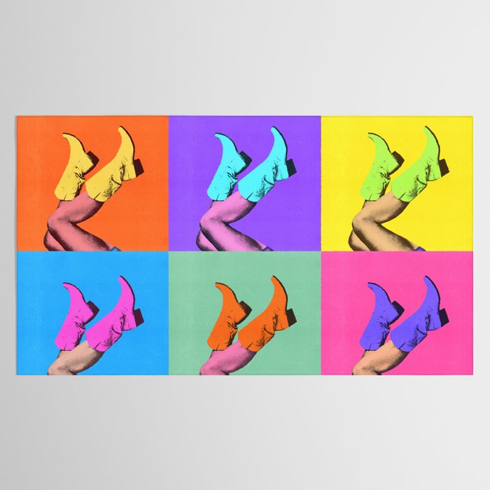 These Boots - Pop Art 1 Tablecloth Gallery Image 2