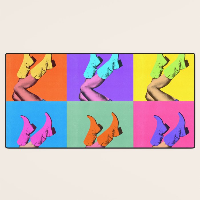 These Boots - Pop Art 1 Desk Mat Gallery Image 3