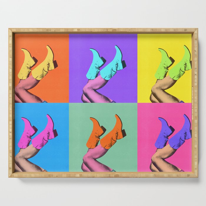 These Boots - Pop Art 1 Serving Tray Gallery Image 1