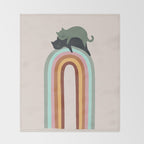 Rainbow cat 3 lover hugs Throw Blanket Gallery Image 2