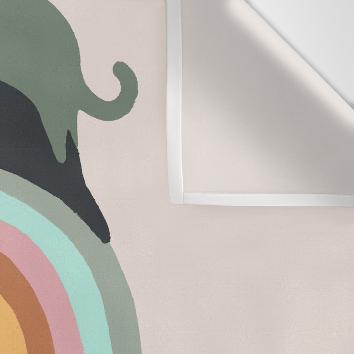 Rainbow cat 3 lover hugs Wall Tapestry Gallery Image 3
