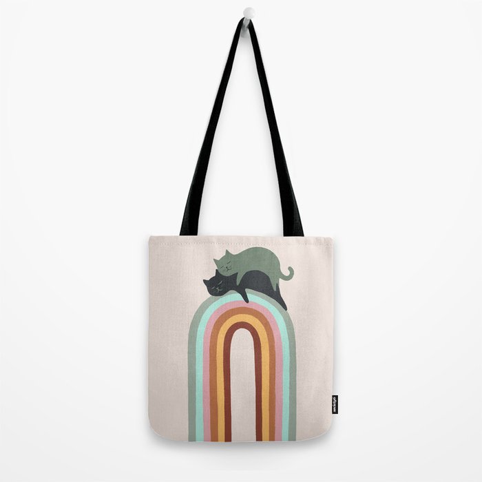 Rainbow cat 3 lover hugs Tote Bag Gallery Image 2