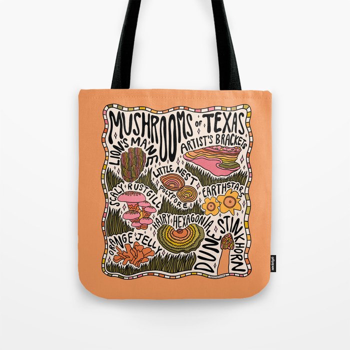 Mushrooms of Texas Tote Bag Gallery Image 1