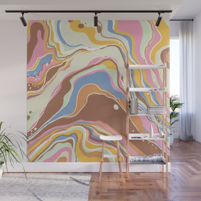 Retro marble #2 Wall Mural Gallery Image 1