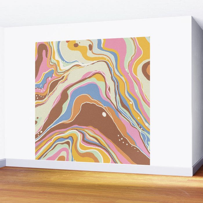 Retro marble #2 Wall Mural Gallery Image 2