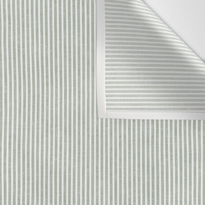 linen textured stripes - sage Wall Tapestry Gallery Image 3