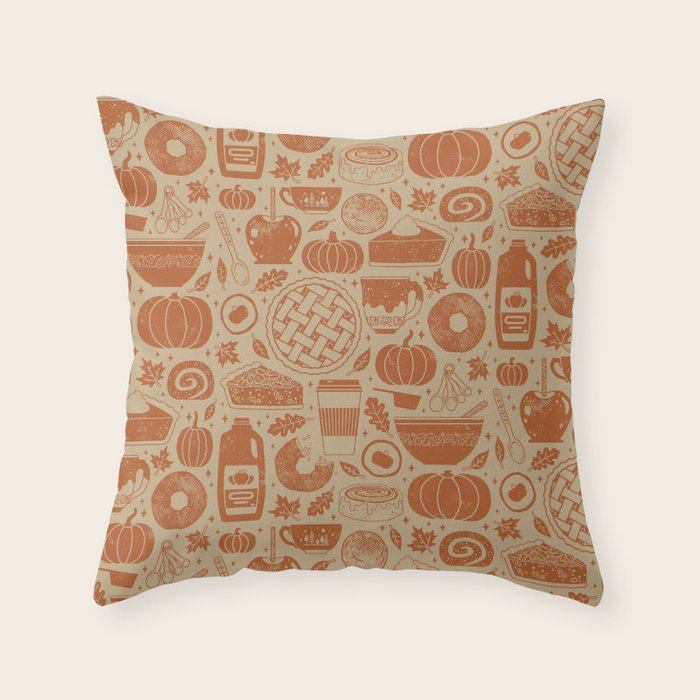 Pumpkin Spice: Latte Throw Pillow Gallery Image 1