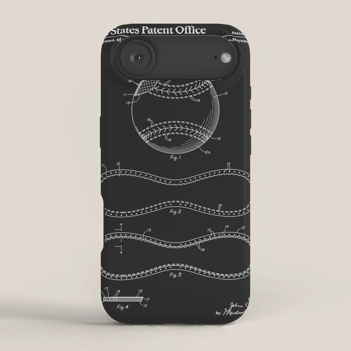 Baseball Patent - Black iPhone Case Gallery Image 2