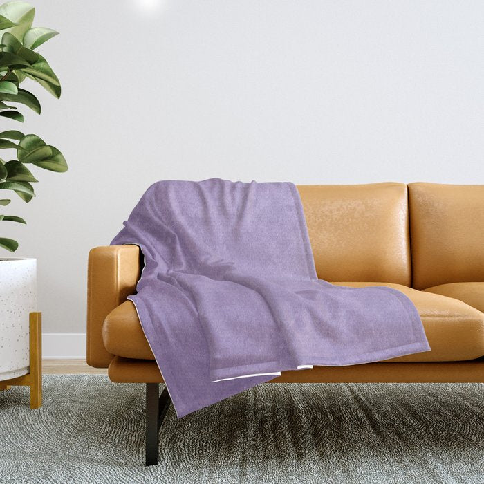 Solid Light Purple Throw Blanket Gallery Image 1